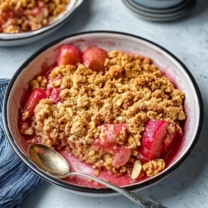 Easy Rhubarb Crisp – Sweet, Tangy & Comforting Spring Dessert