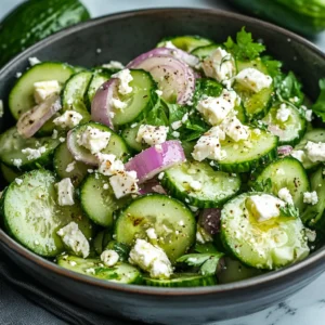 Easy Cucumber Feta Salad – Fresh, Crunchy & Ready in 15 Minutes