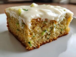 Amish Recipe for Zucchini Bars with Cream Cheese Frosting