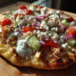 Tzatziki Chicken & Veggie Naan Pizza