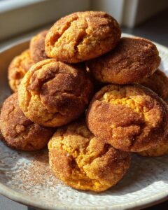 Chewy Pumpkin Snickerdoodle Cookies