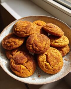 Chewy Pumpkin Snickerdoodle Cookies