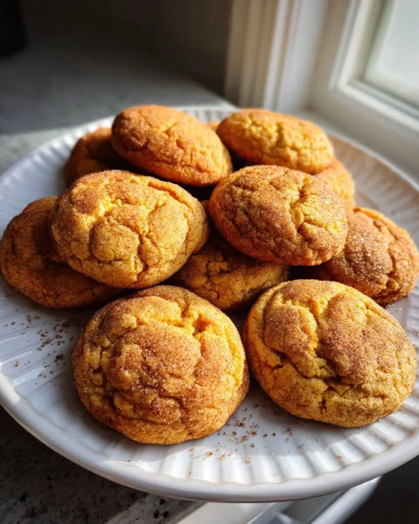 Chewy Pumpkin Snickerdoodle Cookies