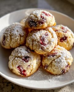 Cranberry Snowball Cookies