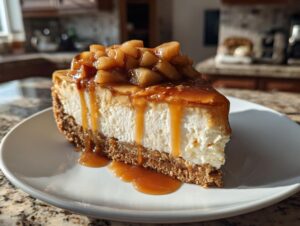 Salted Caramel Apple Pie Cheesecake