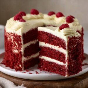 Classic Red Velvet Cake with Cream Cheese Frosting