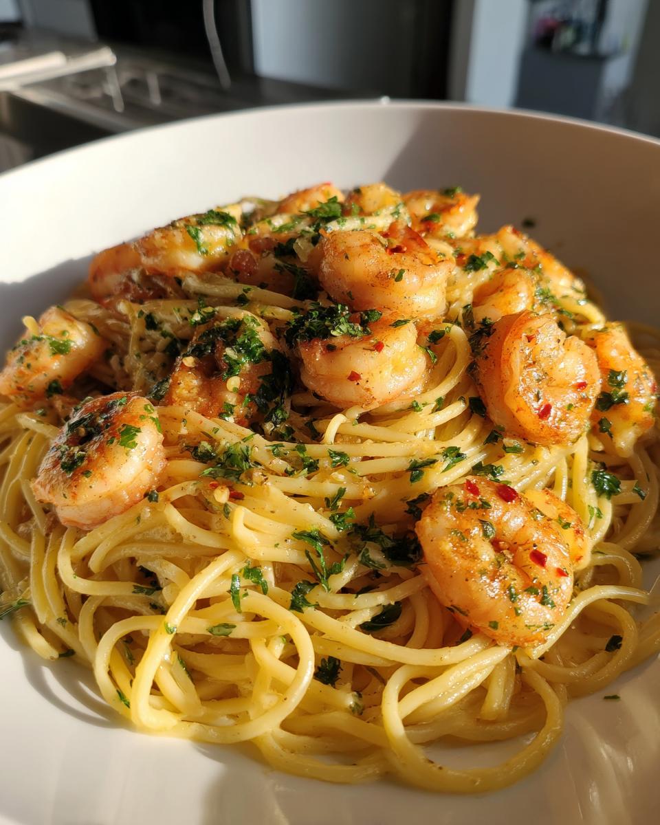 Garlic Butter Shrimp Pasta - detail 2