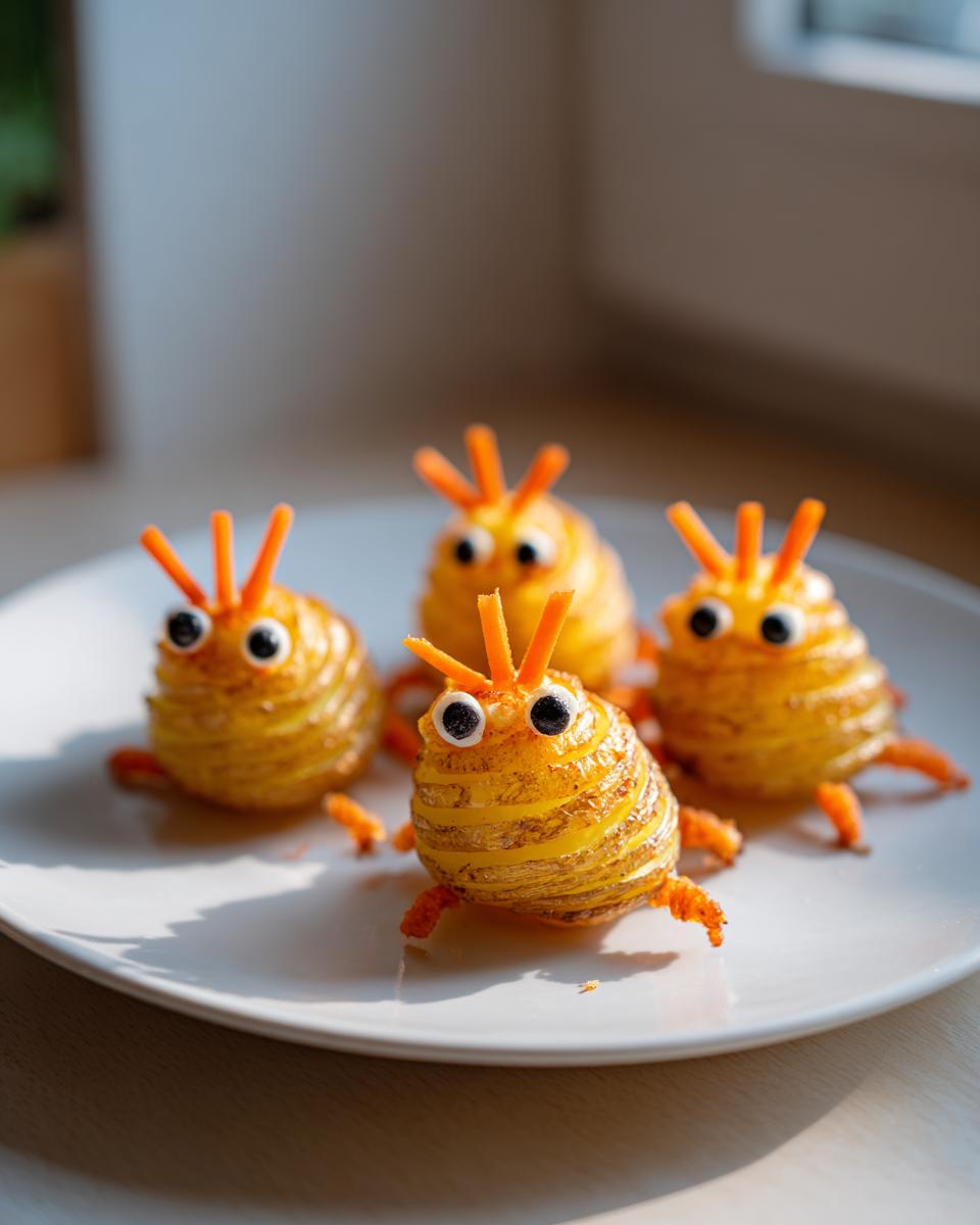 Transform Hasselback Potato Bugs into Spooky Halloween Treats - detail 2