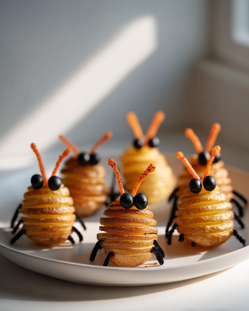 Transform Hasselback Potato Bugs into Spooky Halloween Treats - detail 3