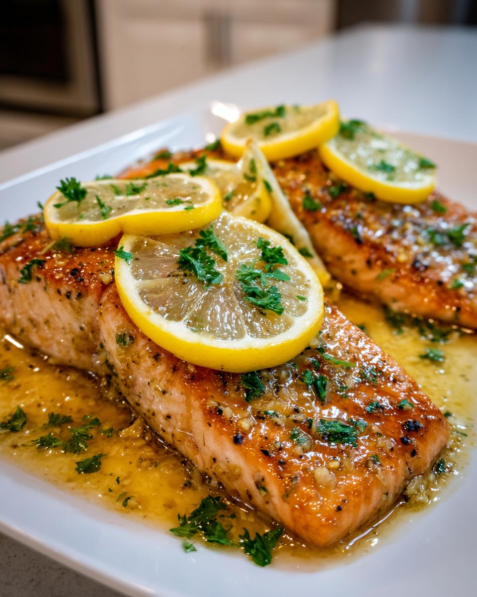 Baked Garlic Butter Salmon with Lemon - detail 2