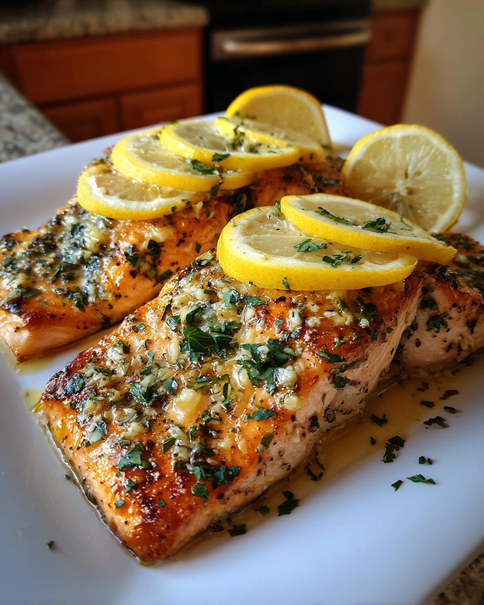Baked Garlic Butter Salmon with Lemon - detail 3