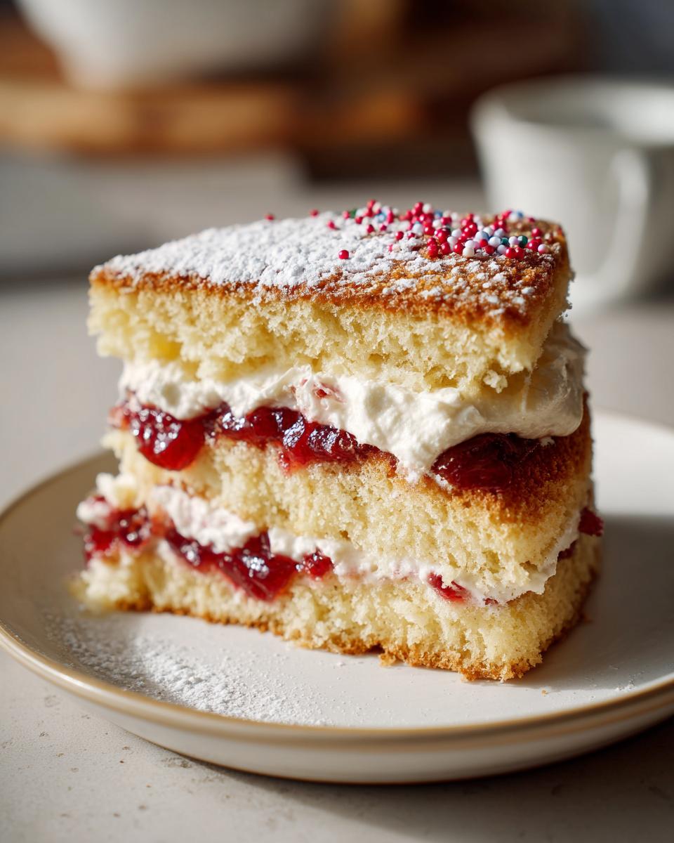 Classic Victoria Sponge Cake with Festive Twist