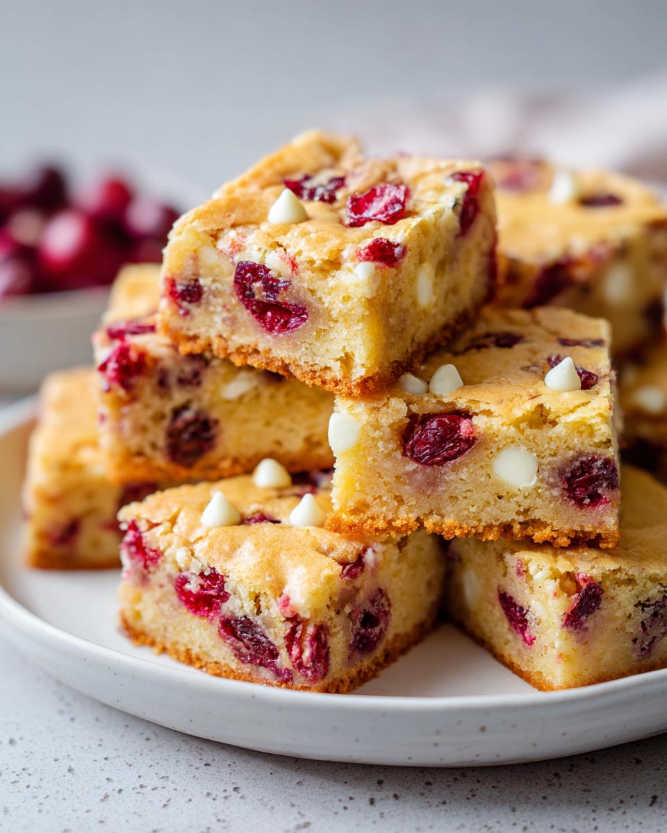 Cranberry White Chocolate Blondies You’ll Love - detail 1