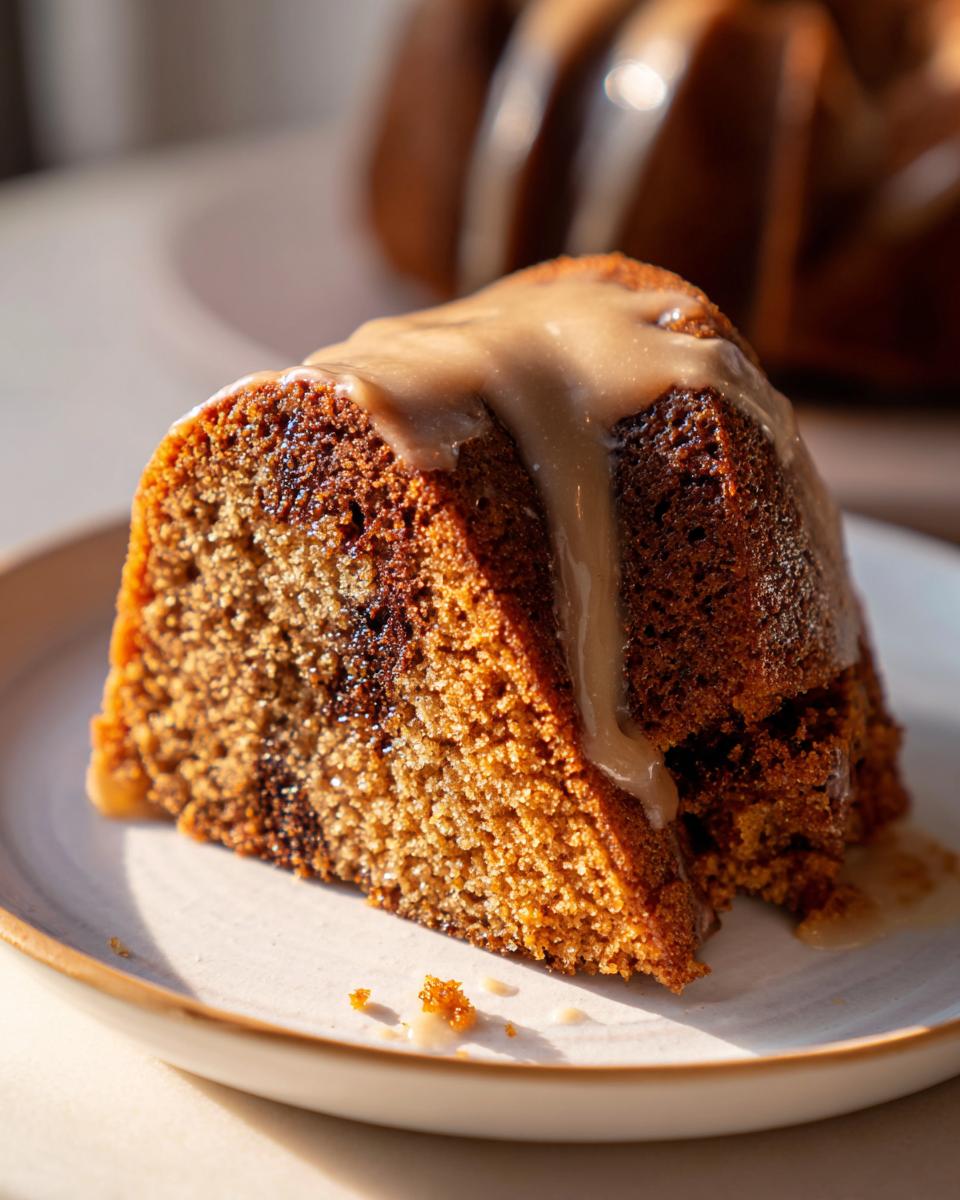 Gingerbread Bundt Cake with Maple Glaze - detail 1