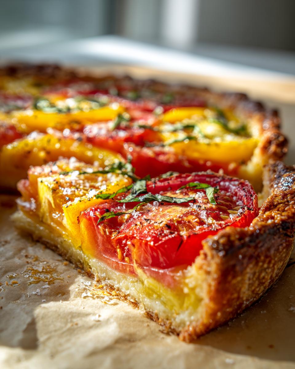Heirloom Tomato Pie with Yogurt Crust - detail 1