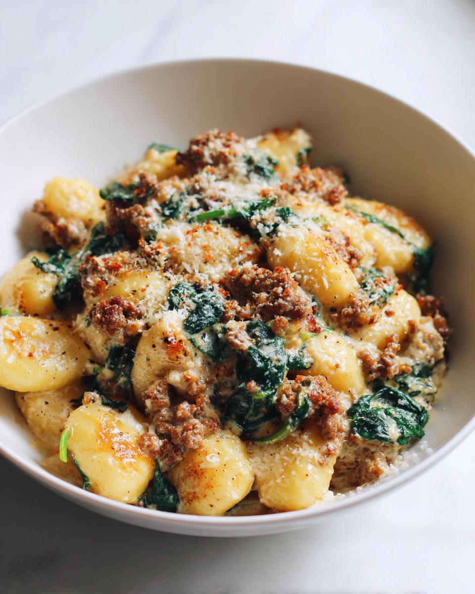 One-Pan Creamy Sausage and Spinach Gnocchi - detail 1