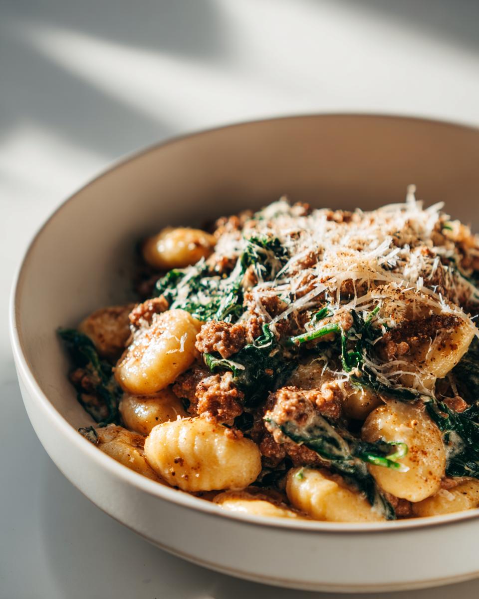 One-Pan Creamy Sausage and Spinach Gnocchi - detail 2