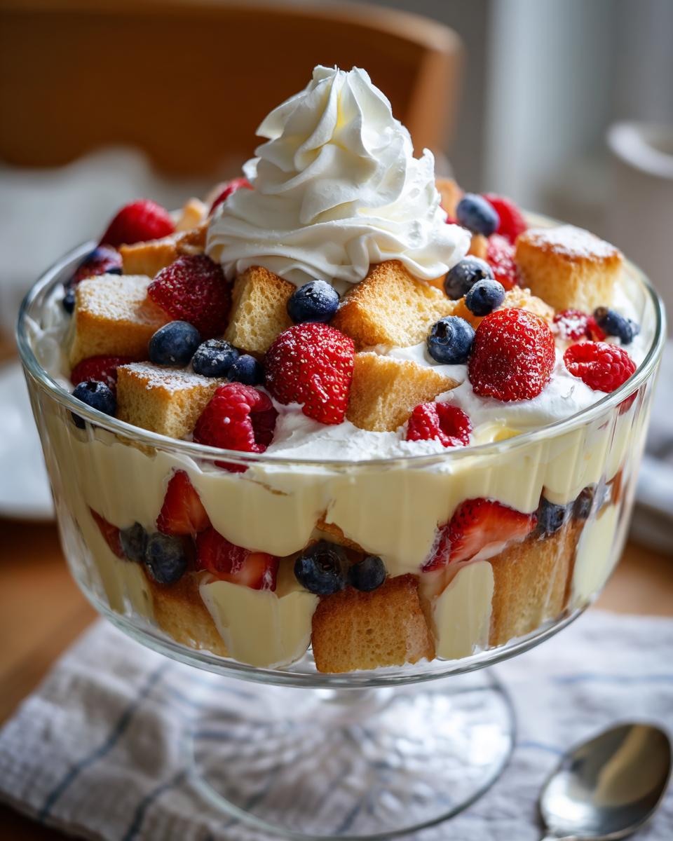 Simple Trifle with Berries & Vanilla Cream - detail 1