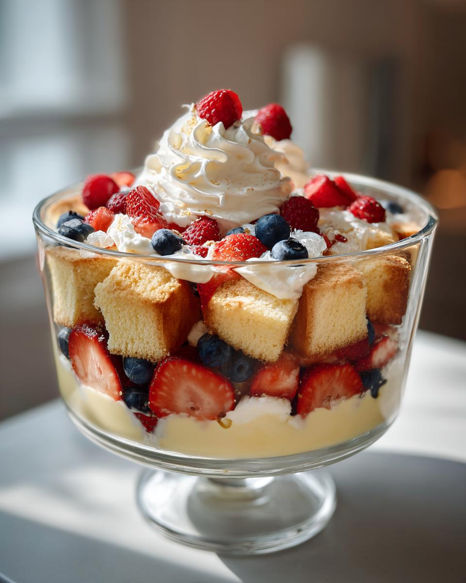 Simple Trifle with Berries & Vanilla Cream - detail 2
