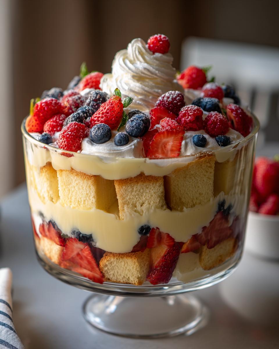 Simple Trifle with Berries & Vanilla Cream - detail 3