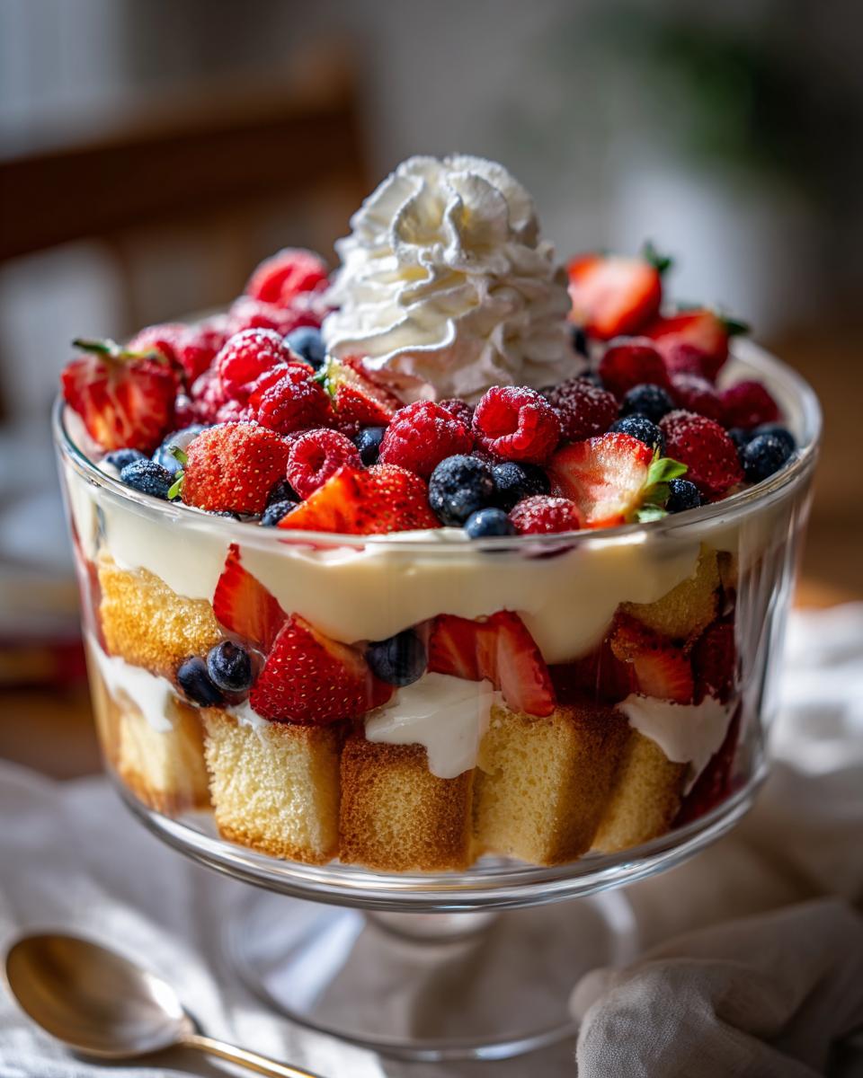 Simple Trifle with Berries & Vanilla Cream