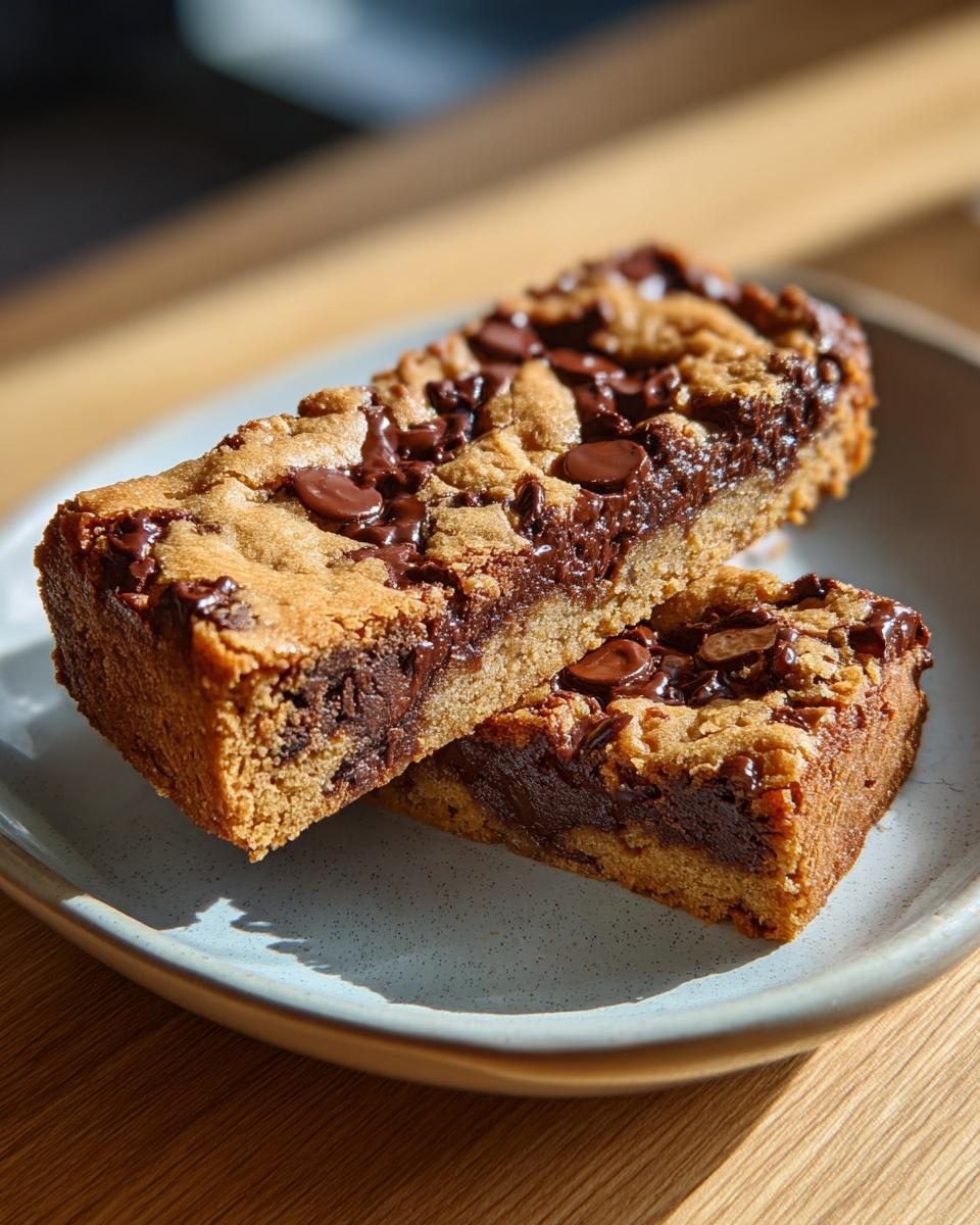 Two chocolate bars on a plate. These Bars Are Better Than Brownies!