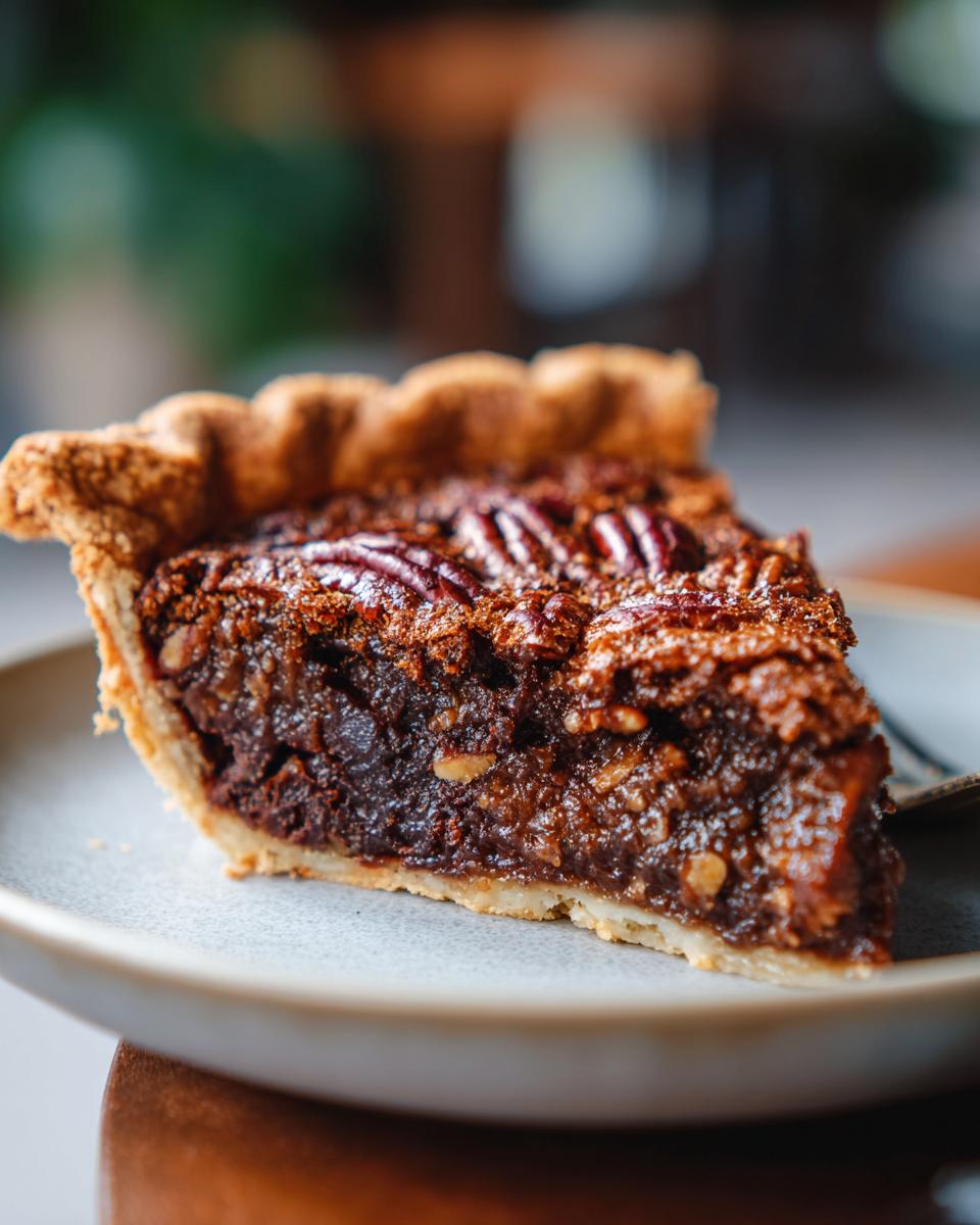 A delicious slice of pie, the dessert everyone asks for on holidays, on a plate.