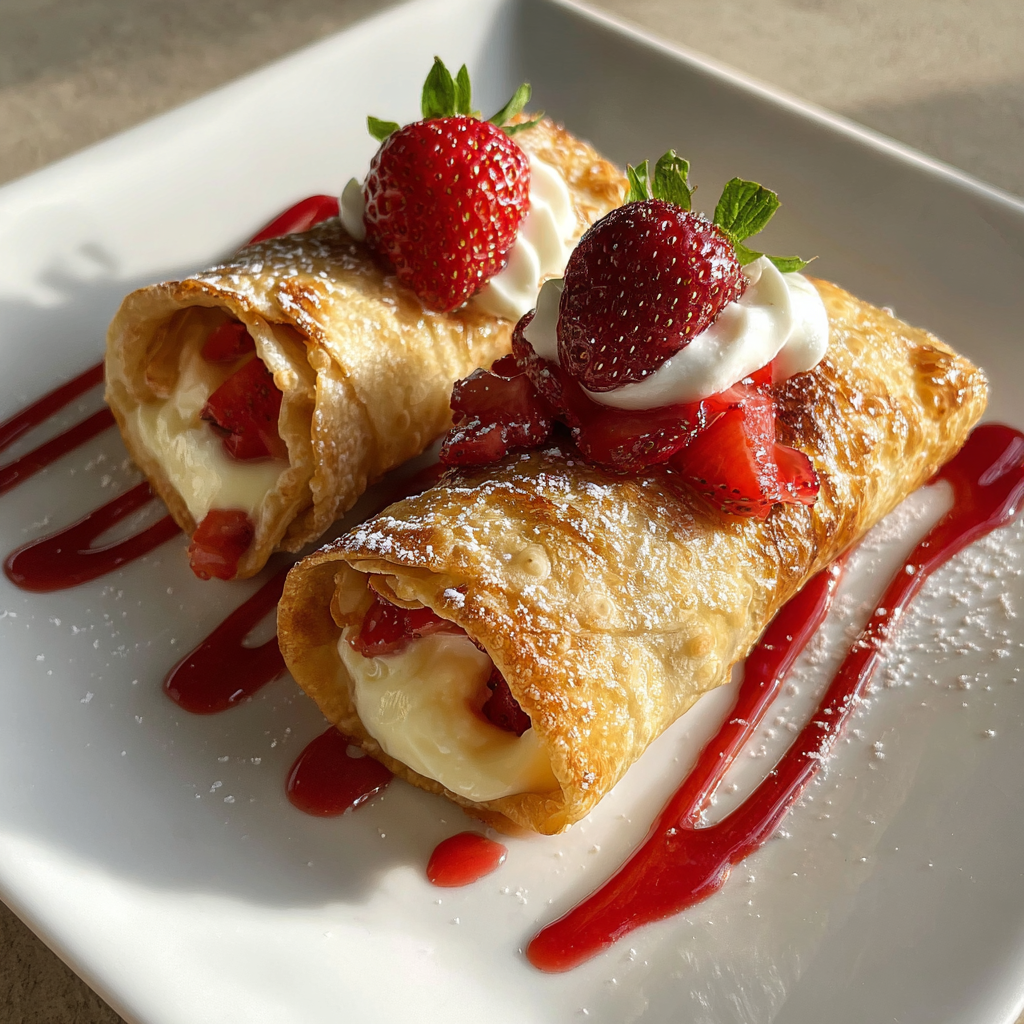Strawberry Cheesecake Chimichangas