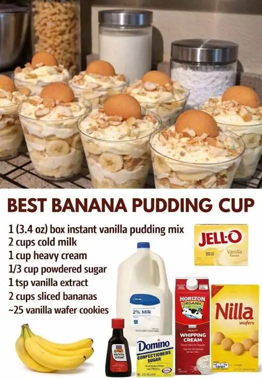 Best Banana Pudding Cup -Don't LOSE this Recipe