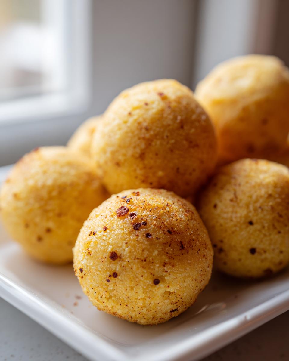 Close-up of a plate of homemade anti-inflammatory cat treats, round and golden.