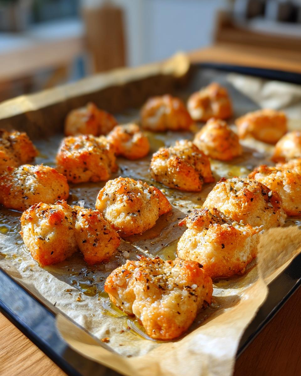 Close-up of freshly baked Baked Salmon Cat Bites on parchment paper, ready to be served.