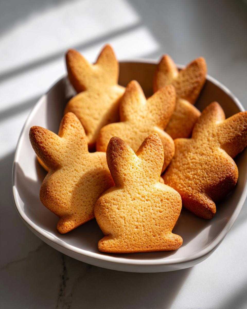 Close-up of a bowl filled with delicious Easter Bunny-Shaped Cat Treats.