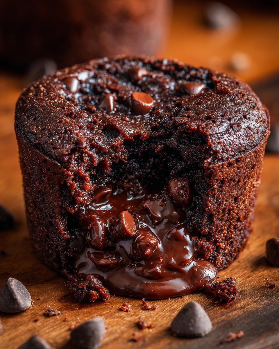 Close-up of a fudgy microwave brownie with molten chocolate, perfect for the Easy Recipe: Make a Fudgy Microwave Brownie.