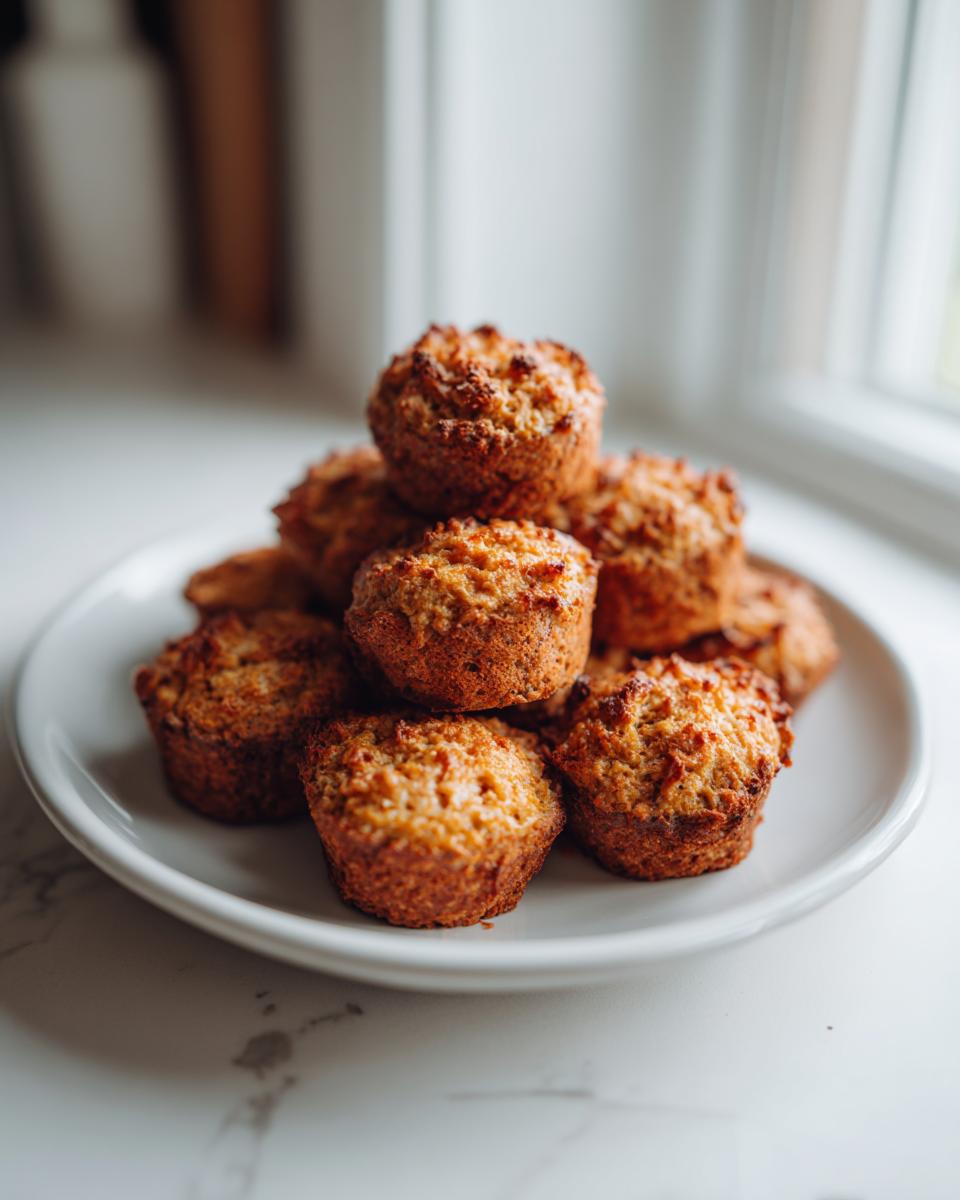 A plate of freshly baked Grain-Free Cat Treats, perfect for your feline friend.