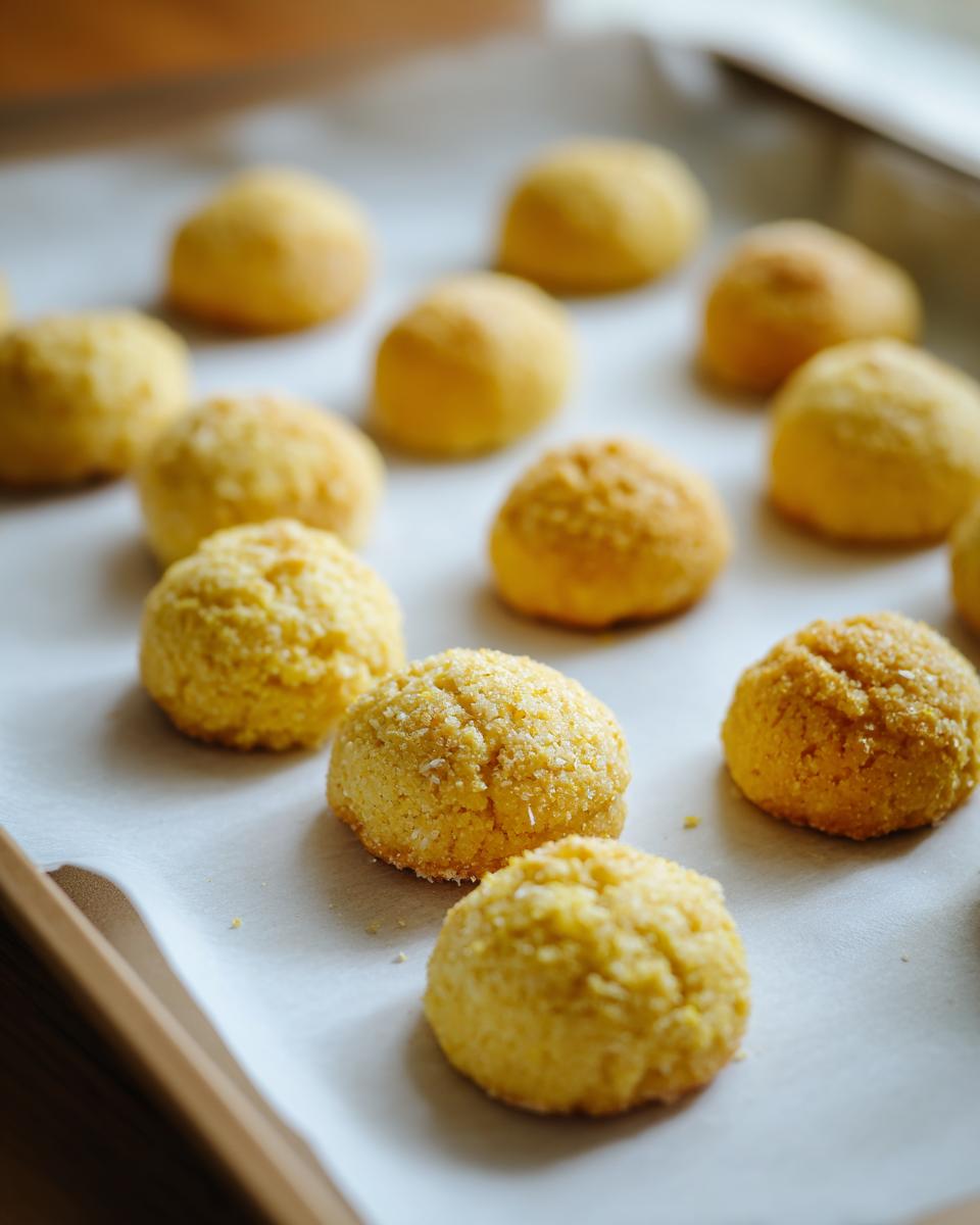 Close-up of freshly baked Hairball Support Cat Treats on a baking sheet, ready to be enjoyed.