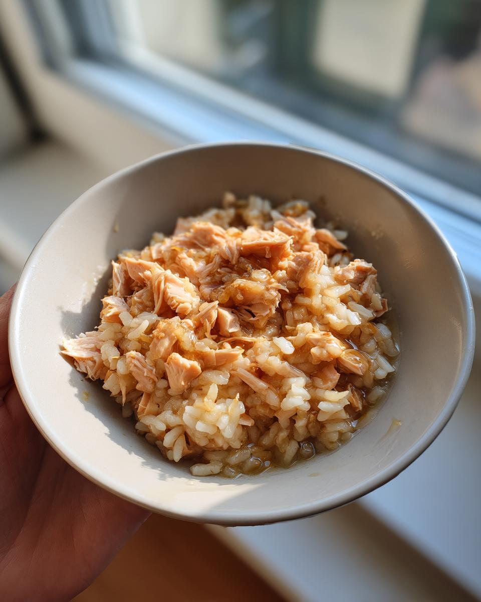 A bowl of High-Calorie Cat Recovery Meal, a nutritious meal for a sick cat.