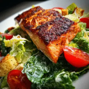 Blackened Salmon Caesar Salad