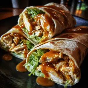 Peanut Sauce Chicken Wraps