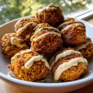 Crispy Chickpea Falafel with Tahini Sauce
