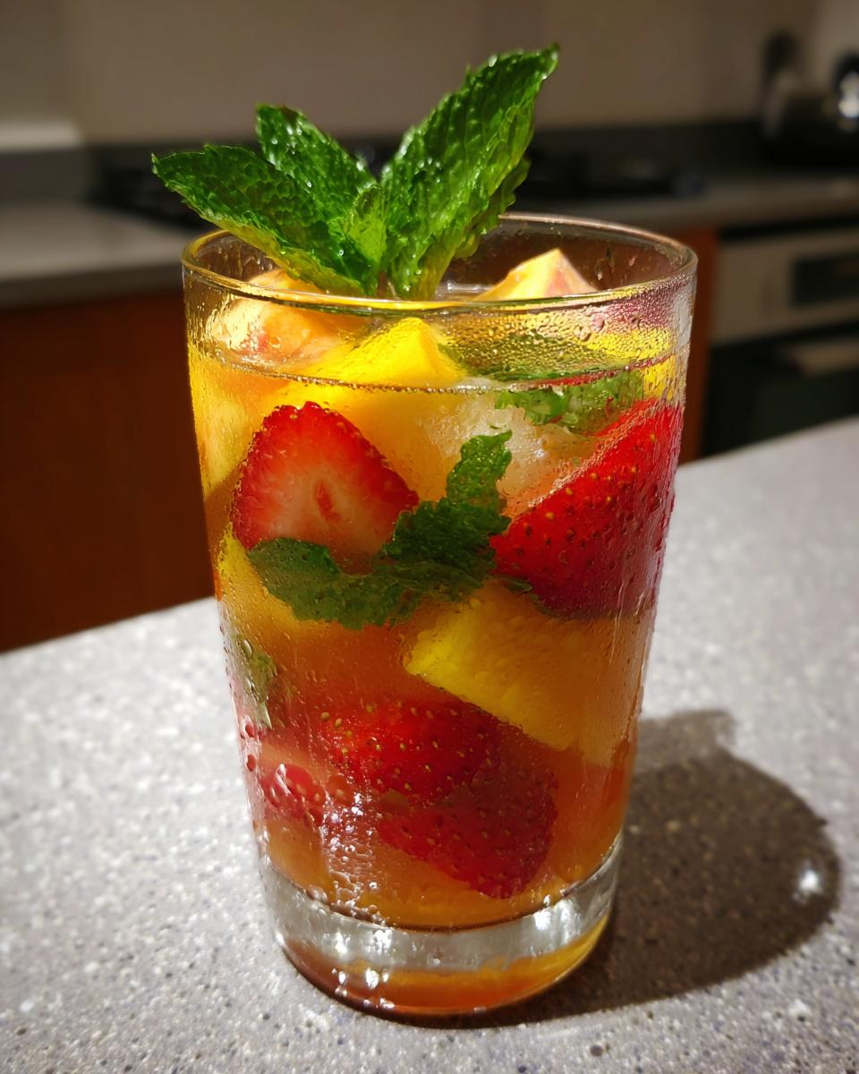 Refreshing fruity cocktail with strawberries, mango, and mint. Perfect for summer, part of the 20 Refreshing Fruity Cocktails.