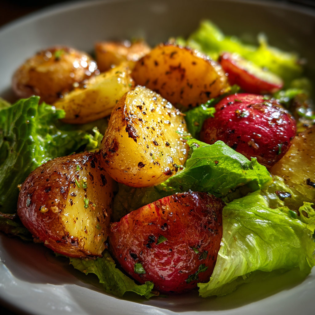 Roasted Radish & Butter Lettuce Salad