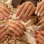 25 September nail ideas with caramel French tips dusty rose mocha and neutral manicures