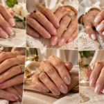 Elegant manicure ideas for women over 50 featuring nude pink French and neutral nails