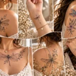 78 dragonfly tattoo ideas for women featuring delicate fine line floral and colorful designs