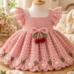 Pink Crochet Baby Dress