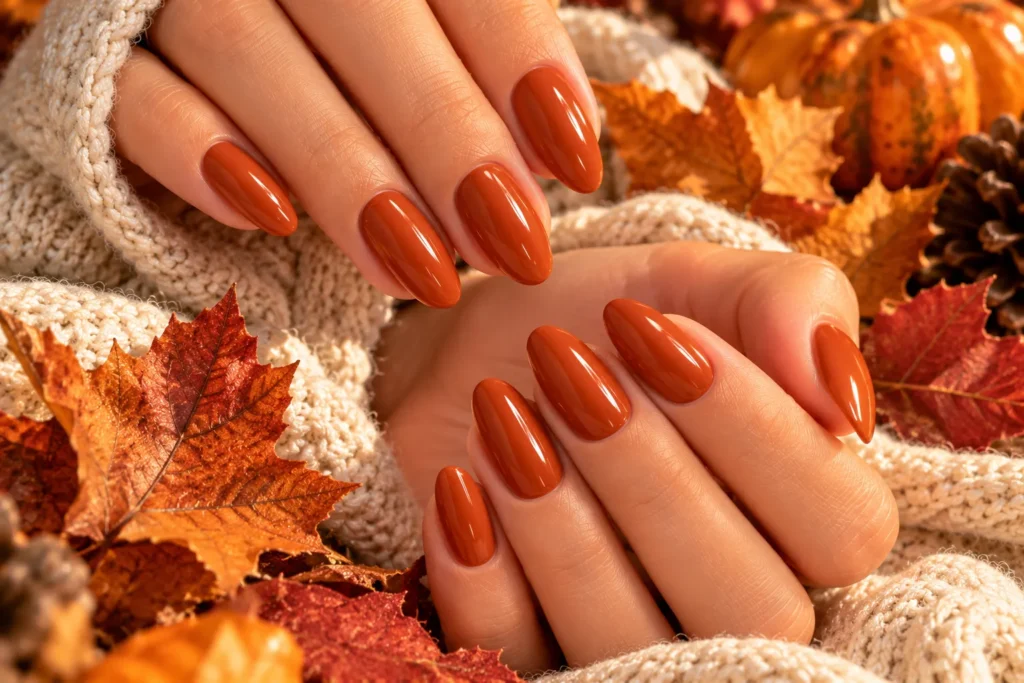 Burnt Orange Nails