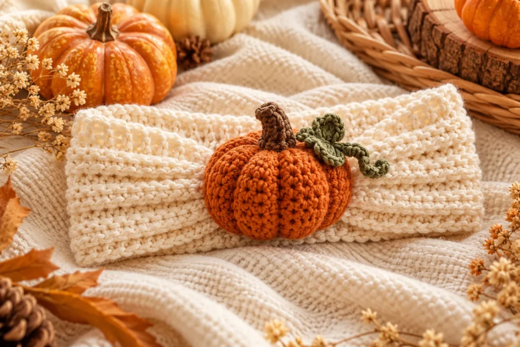 Pumpkin Crochet Headband