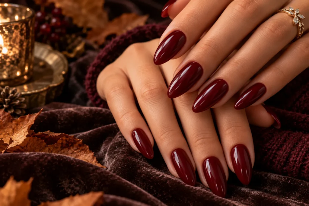 Burgundy Wine Nails