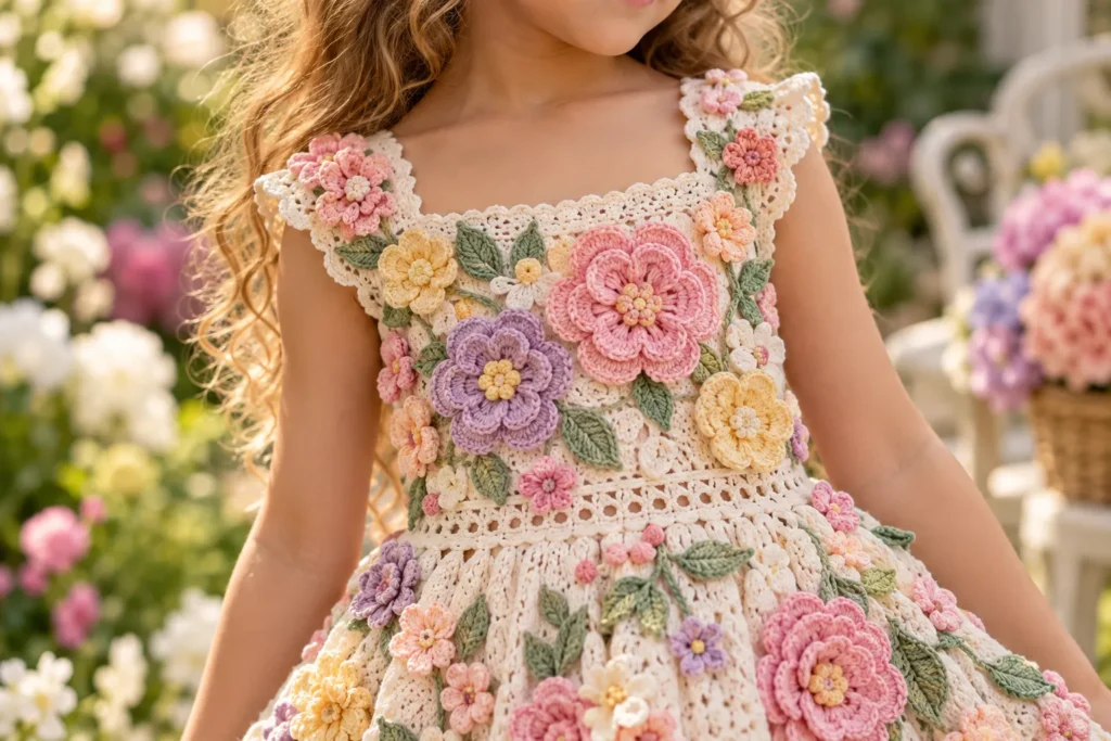 Crochet Flower Bodice Detail