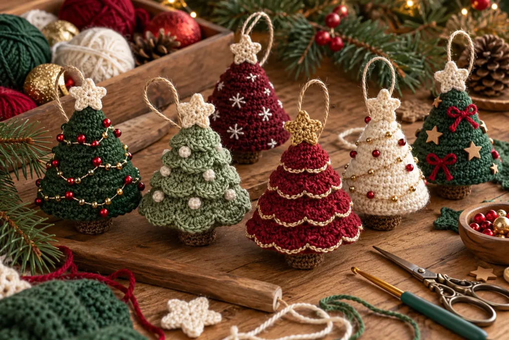 Crochet Christmas Trees